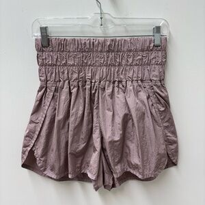 Free People Movement Mauve The Way Home Athletic Shorts High-Waisted Relaxed Fit